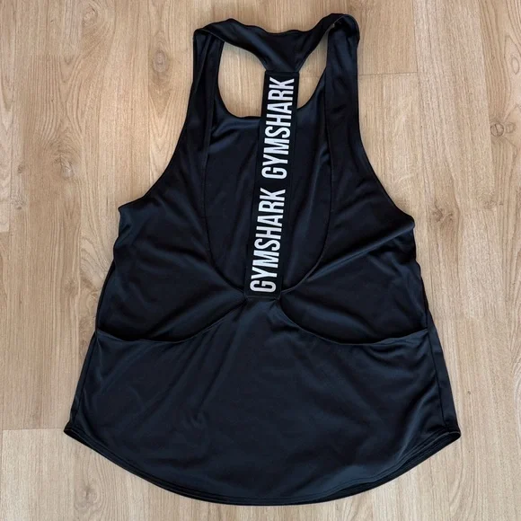 Gymshark Black and White Racerback Tank Tops - Picture 3 of 7